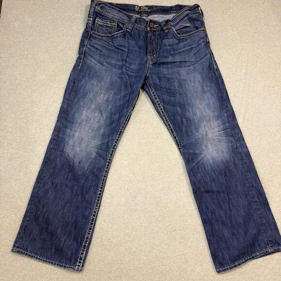 Silver Jeans Other - VTG Y2K Silver Jeans Co Gordie Blue Denim Stretch Baggy Men's Size 36x30 Grunge